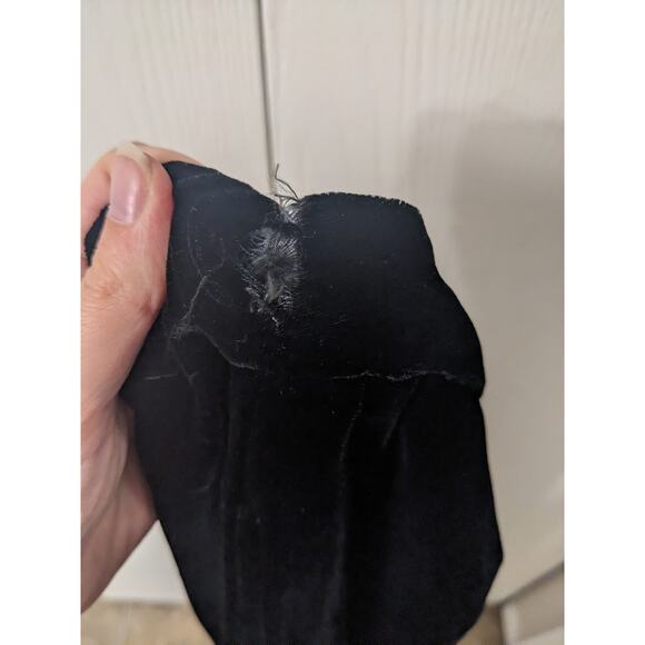 Jeri Marque Women's Black Velvet Elastic Waist Midi Size M - Picture 4 of 4